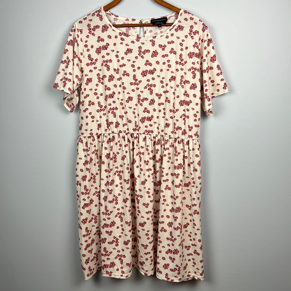 ASOS Cream and Red Floral Dress